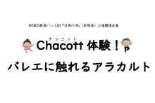 『Chacott（ﾁｬｺｯﾄ）体験！バレエに触れるアラカルト』【新国立劇場バレエ団公演関連企画】