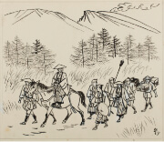《父子鷹「信濃」(4)》石井 鶴三